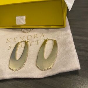 Kendra Scott Gold and Silver Teardrop Earrings
